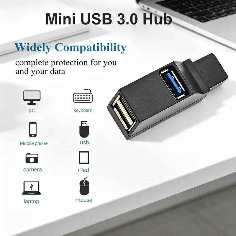 Tech Accessories Pc - Hub USB 3.0 2.0 Rotativo com
