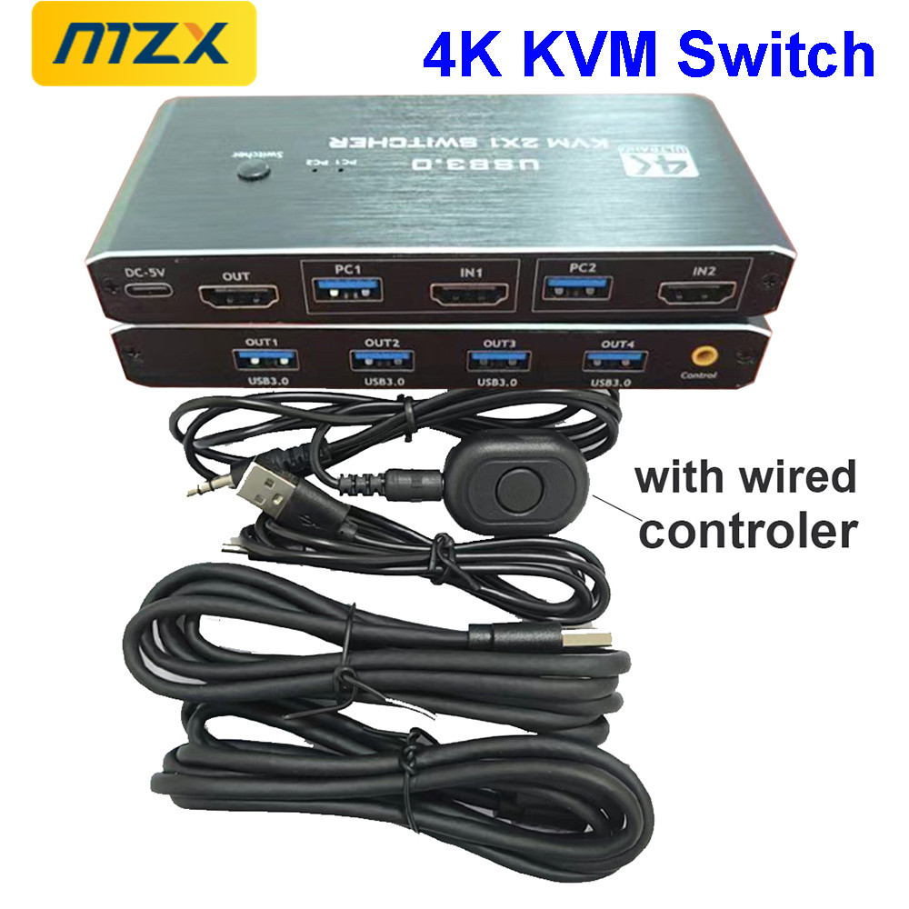 Tech Accessories Pc - Switch KVM 4K 60Hz, Hub USB