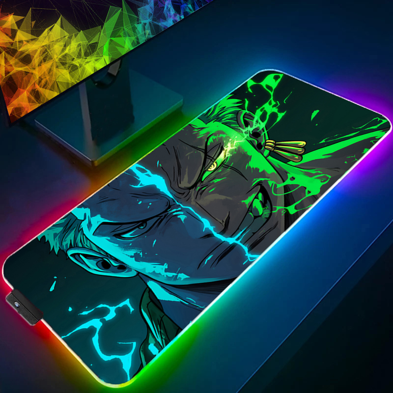 Uma peça zoro mouse pad rgb ac - Tech Accessories Pc avaliação e preço