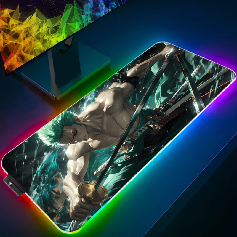 Uma peça zoro mouse pad rgb ac - Tech Accessories Pc avaliação e preço