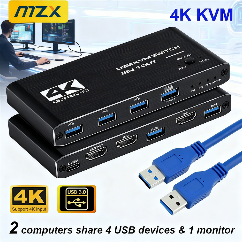 Switch KVM 4K 60Hz, Hub USB 3. - Tech Accessories Pc avaliação e preço
