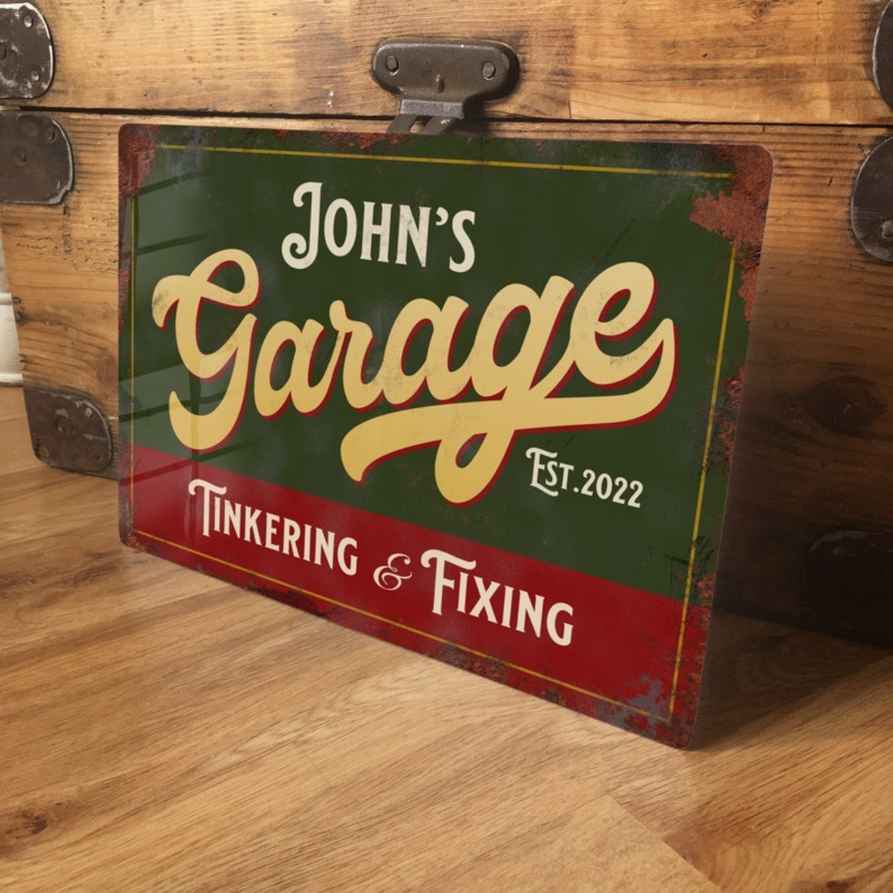 Sinal de metal de garagem pers - Tech Accessories avaliação e preço