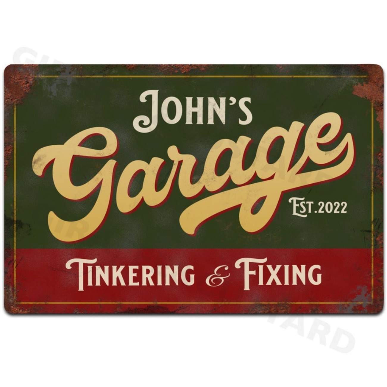 Sinal de metal de garagem pers - Tech Accessories avaliação e preço
